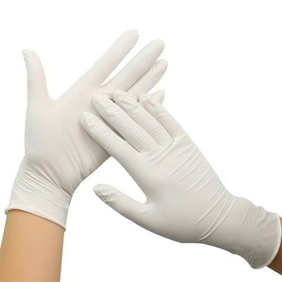 Γαλακτώδη άσπρα 240mm γάντια λατέξ μήκους μίας χρήσης ιατρικά περιβαλλοντικά