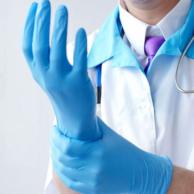 Το FDA CE ενέκρινε μικρό μέσο μεγάλο μέγεθος γαντιών νιτριλίων 240MM το ιατρικό