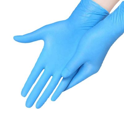 ISO9000 μεγάλα γάντια νιτριλίων σκονών ελεύθερα που χρησιμοποιούνται στην υψηλή ευελιξία νοσοκομείων