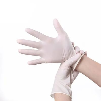 Αδιάβροχα γάντια λατέξ EN374 ιατρικά κονιοποιημένα χειρουργική επέμβαση αντιστατικά