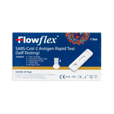 Ρινική γρήγορη δοκιμή Acon Flowflex Cov 2 δοκιμή 5 αντιγόνων δειγμάτων αντιγόνων Testkassette
