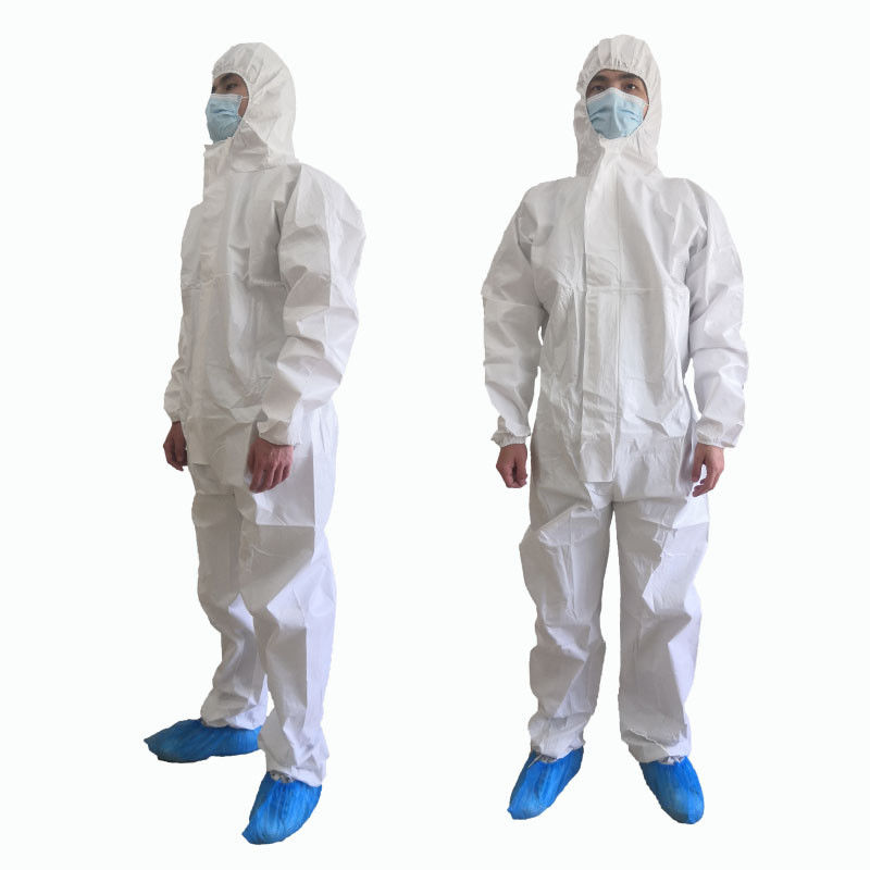 EN14126 Microporous μίας χρήσης χειρουργικό κοστούμι Hazmat φορμών μίας χρήσης με την κουκούλα