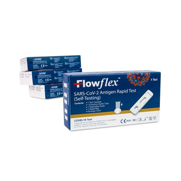 Ρινική γρήγορη δοκιμή Acon Flowflex Cov 2 δοκιμή 5 αντιγόνων δειγμάτων αντιγόνων Testkassette